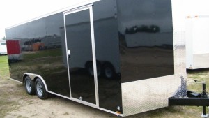 8.5x20 Cargo Trailers Black and White In Stock